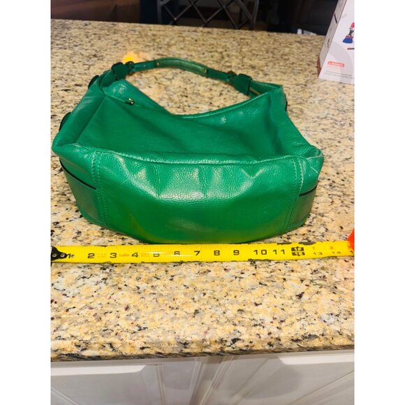 Ralph Lauren Green Pebble Leather Hobo Shoulder Bag Luxury Money Sustainable - Picture 9 of 16